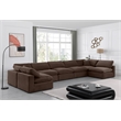 Meridian Furniture Comfy Brown Velvet 7-Pc. Modular Sectional