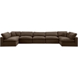 Meridian Furniture Comfy Brown Velvet 7-Pc. Modular Sectional