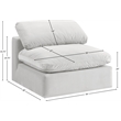 Meridian Furniture Comfy Cream Velvet Armless Chair