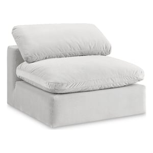 Meridian Furniture Comfy Cream Velvet Armless Chair