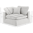 Meridian Furniture Comfy Cream Velvet Corner Chair