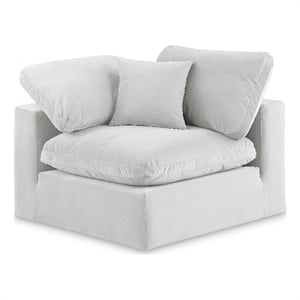 Meridian Furniture Comfy Cream Velvet Corner Chair