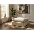 Meridian Furniture Comfy Cream Velvet Ottoman