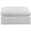 Meridian Furniture Comfy Cream Velvet Ottoman