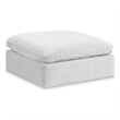 Meridian Furniture Comfy Cream Velvet Ottoman