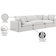 Meridian Furniture Comfy Cream Velvet 3-Pc. Modular Sofa