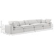 Meridian Furniture Comfy Cream Velvet 4-Pc. Modular Sofa