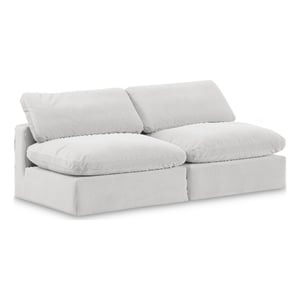 Meridian Furniture Comfy Cream Velvet 2-Pc. Modular Sofa