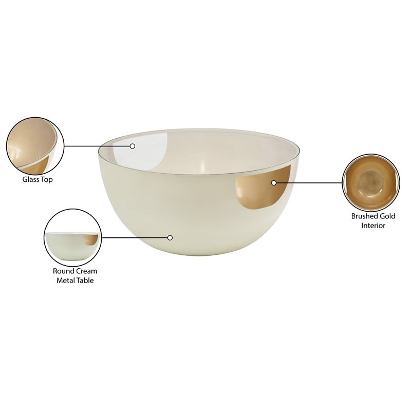 Meridian Furniture Doma Cream / Gold Coffee Table