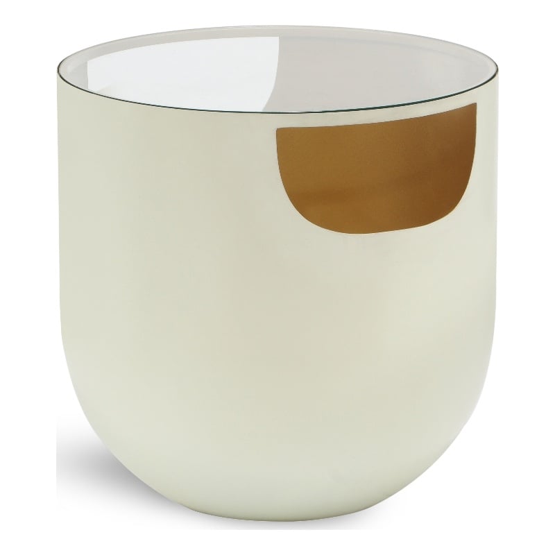 Meridian Furniture Doma Cream / Gold End Table