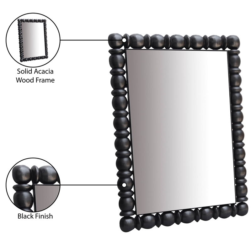 Meridian Furniture Aubrey Black Mirror
