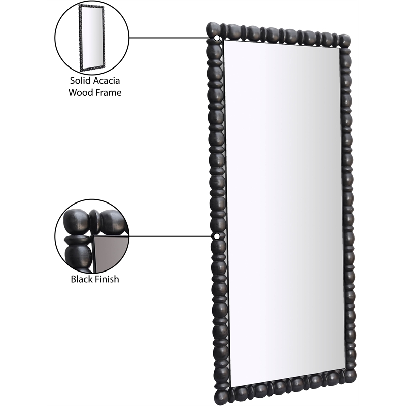 Meridian Furniture Aubrey Black Mirror