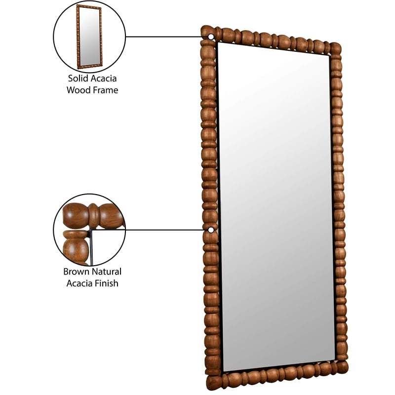 Meridian Furniture Aubrey Brown Mirror