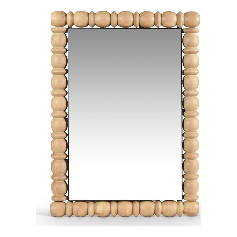 Meridian Furniture Aubrey Bleached Natural Oak Mirror