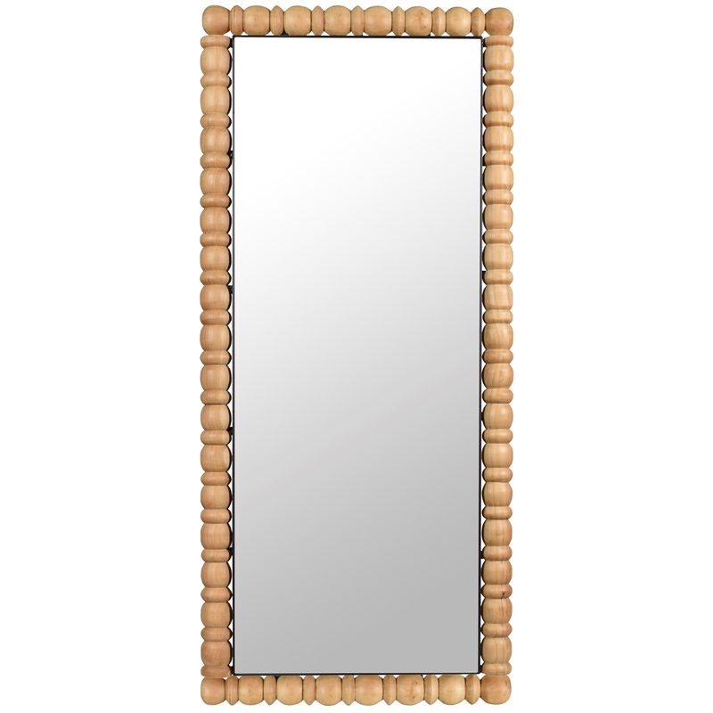 Meridian Furniture Aubrey Bleached Natural Oak Mirror