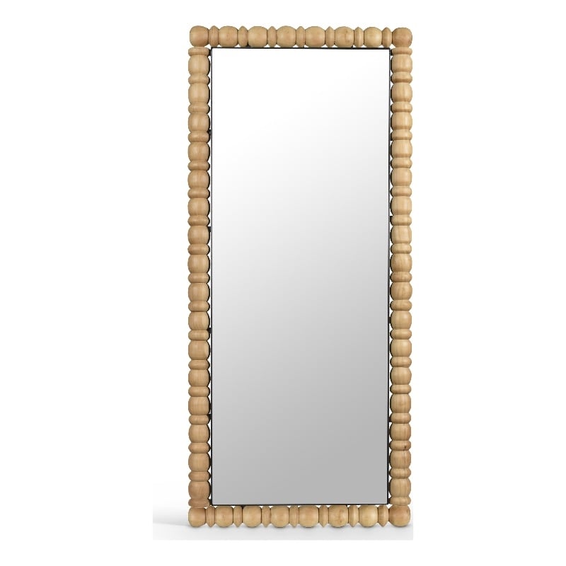 Meridian Furniture Aubrey Bleached Natural Oak Mirror