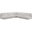 Meridian Furniture Ease Cream Fabric Modular Sectional