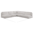 Meridian Furniture Ease Cream Fabric Modular Sectional