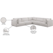 Meridian Furniture Ease Cream Fabric Modular Sectional