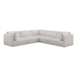 Meridian Furniture Ease Cream Fabric Modular Sectional