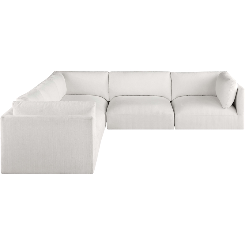Meridian Furniture Ease Cream Fabric Modular Sectional