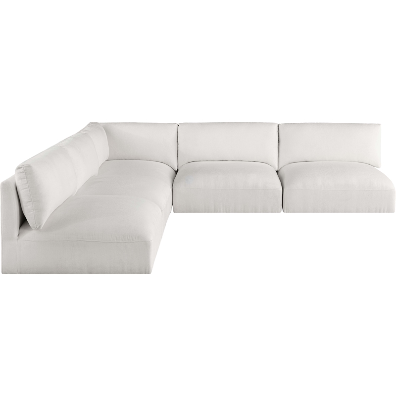 Meridian Furniture Ease Cream Fabric Modular Sectional