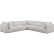 Meridian Furniture Ease Cream Fabric Modular Sectional