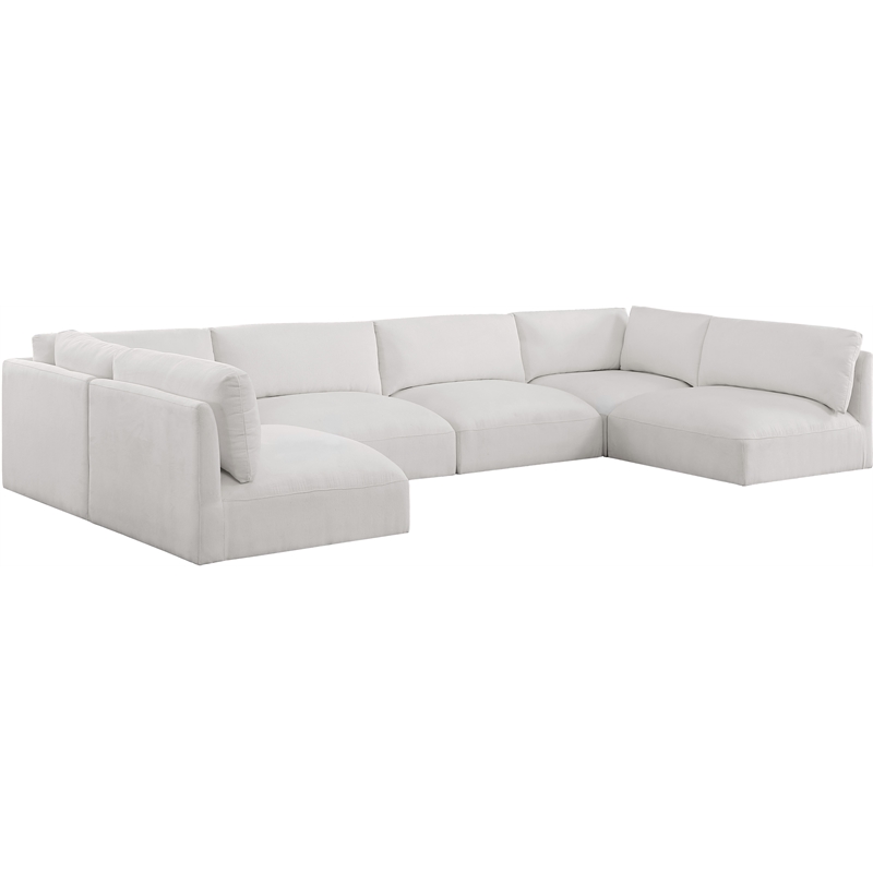 Meridian Furniture Ease Cream Fabric Modular Sectional