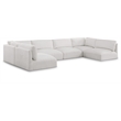 Meridian Furniture Ease Cream Fabric Modular Sectional
