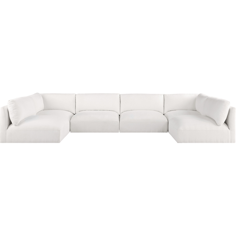 Meridian Furniture Ease Cream Fabric Modular Sectional