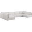 Meridian Furniture Ease Cream Fabric Modular Sectional