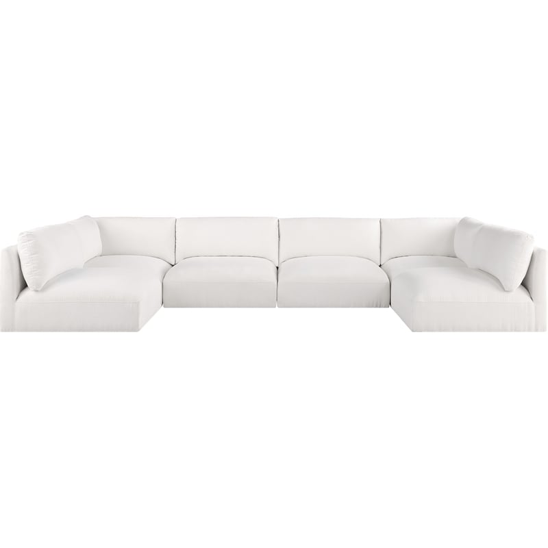 Meridian Furniture Ease Cream Fabric Modular Sectional