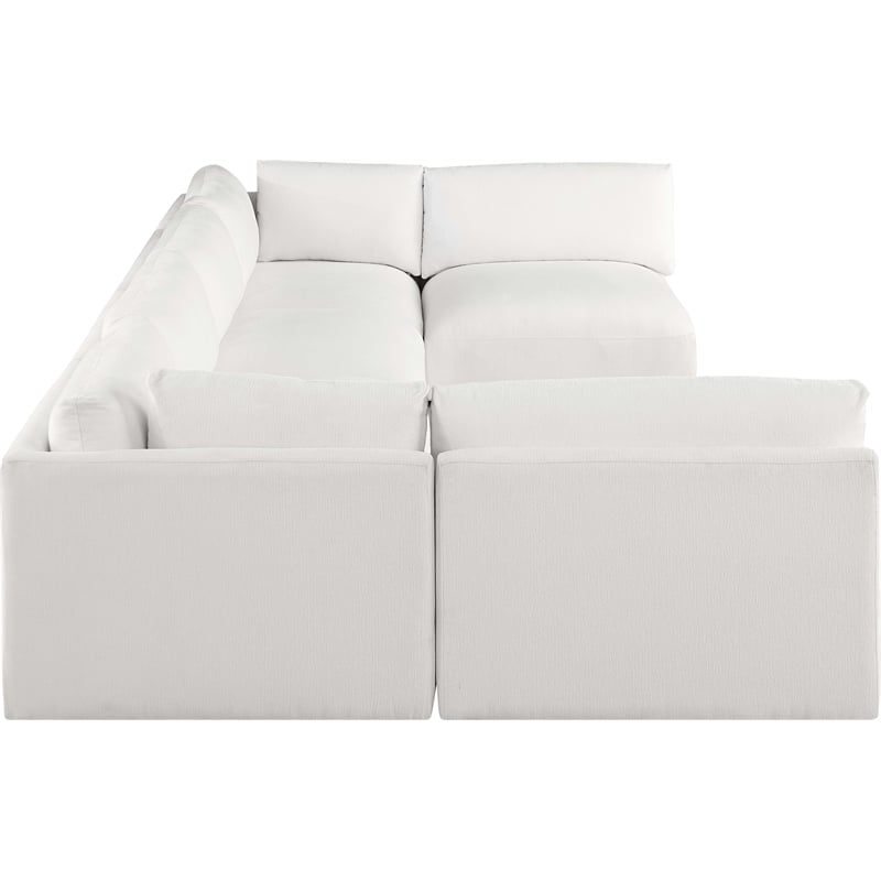 Meridian Furniture Ease Cream Fabric Modular Sectional