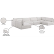 Meridian Furniture Ease Cream Fabric Modular Sectional