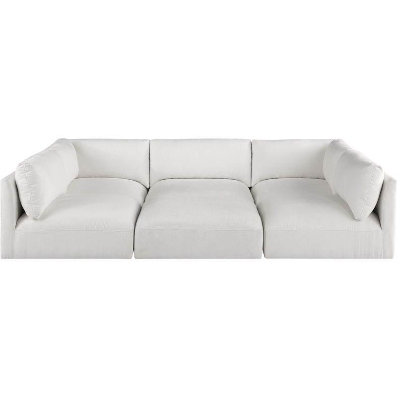 Meridian Furniture Ease Cream Fabric Modular Sectional