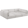 Meridian Furniture Ease Cream Fabric Modular Sectional