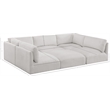Meridian Furniture Ease Cream Fabric Modular Sectional