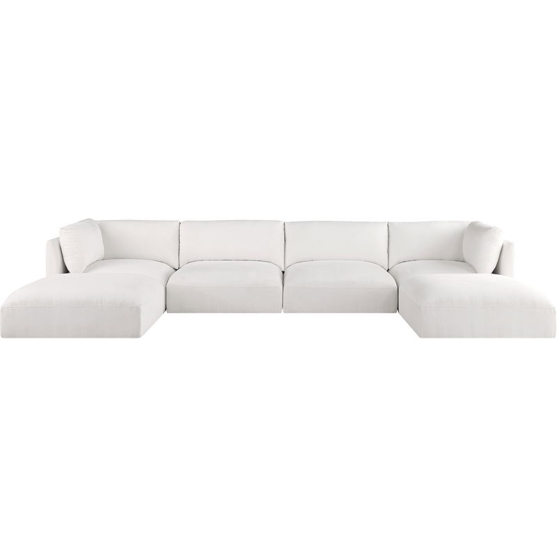 Meridian Furniture Ease Cream Fabric Modular Sectional