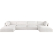 Meridian Furniture Ease Cream Fabric Modular Sectional