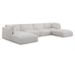 Meridian Furniture Ease Cream Fabric Modular Sectional