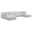 Meridian Furniture Ease Cream Fabric Modular Sectional