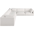 Meridian Furniture Ease Cream Fabric Modular Sectional
