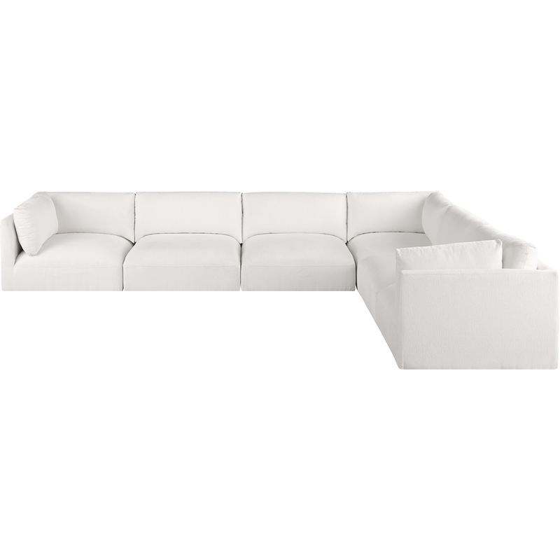 Meridian Furniture Ease Cream Fabric Modular Sectional