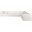 Meridian Furniture Ease Cream Fabric Modular Sectional