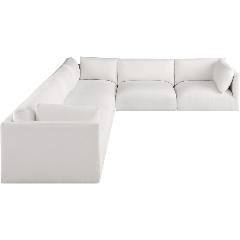 Meridian Furniture Ease Cream Fabric Modular Sectional