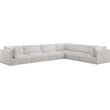 Meridian Furniture Ease Cream Fabric Modular Sectional