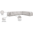 Meridian Furniture Ease Cream Fabric Modular Sectional