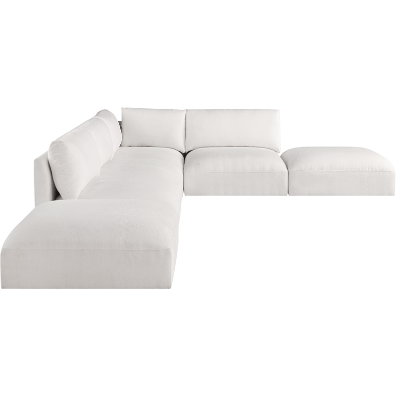 Meridian Furniture Ease Cream Fabric Modular Sectional