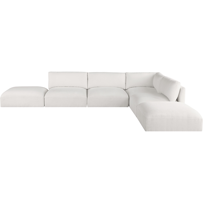 Meridian Furniture Ease Cream Fabric Modular Sectional