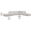 Meridian Furniture Ease Cream Fabric Modular Sectional